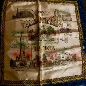 Vintage Souvenir Springfield Illinois pillow case cover